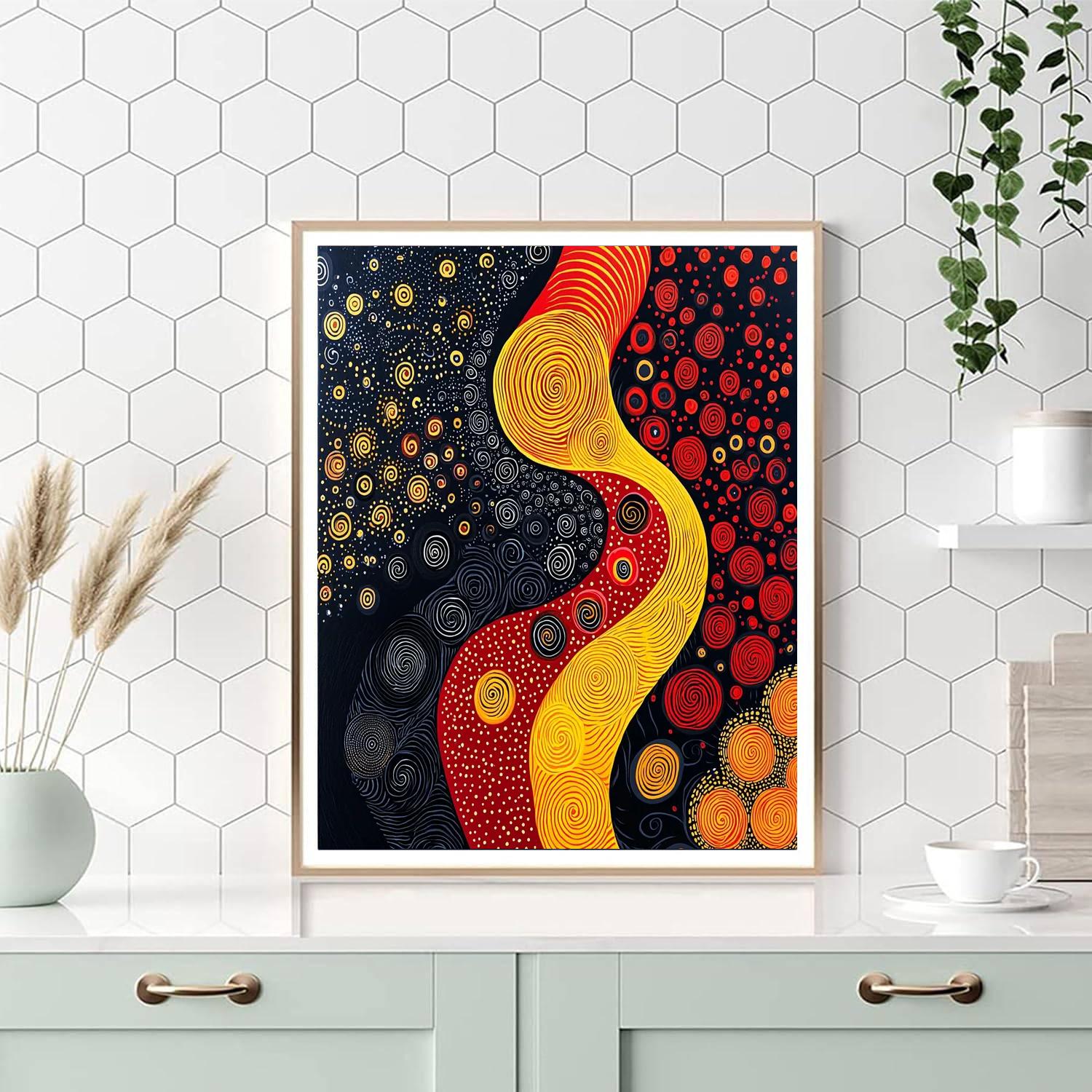 Yayoi Kusama Inspired Hypnotic Spiral Universe  DIY Paint By Numbers