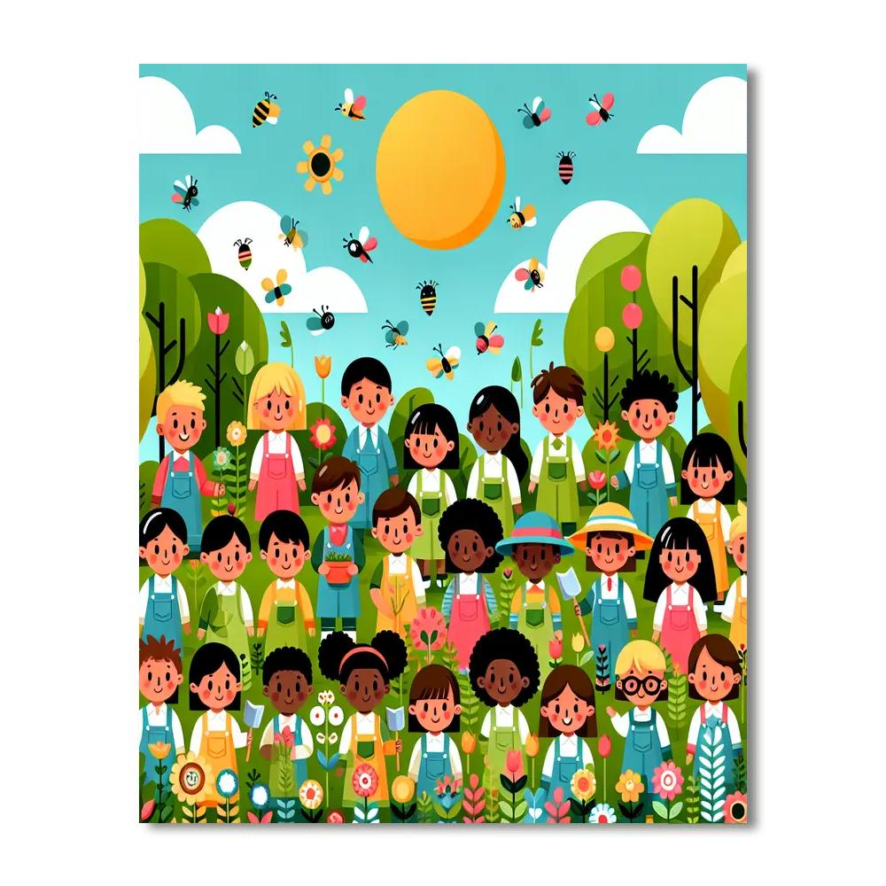 Garden Guardians Number Painting