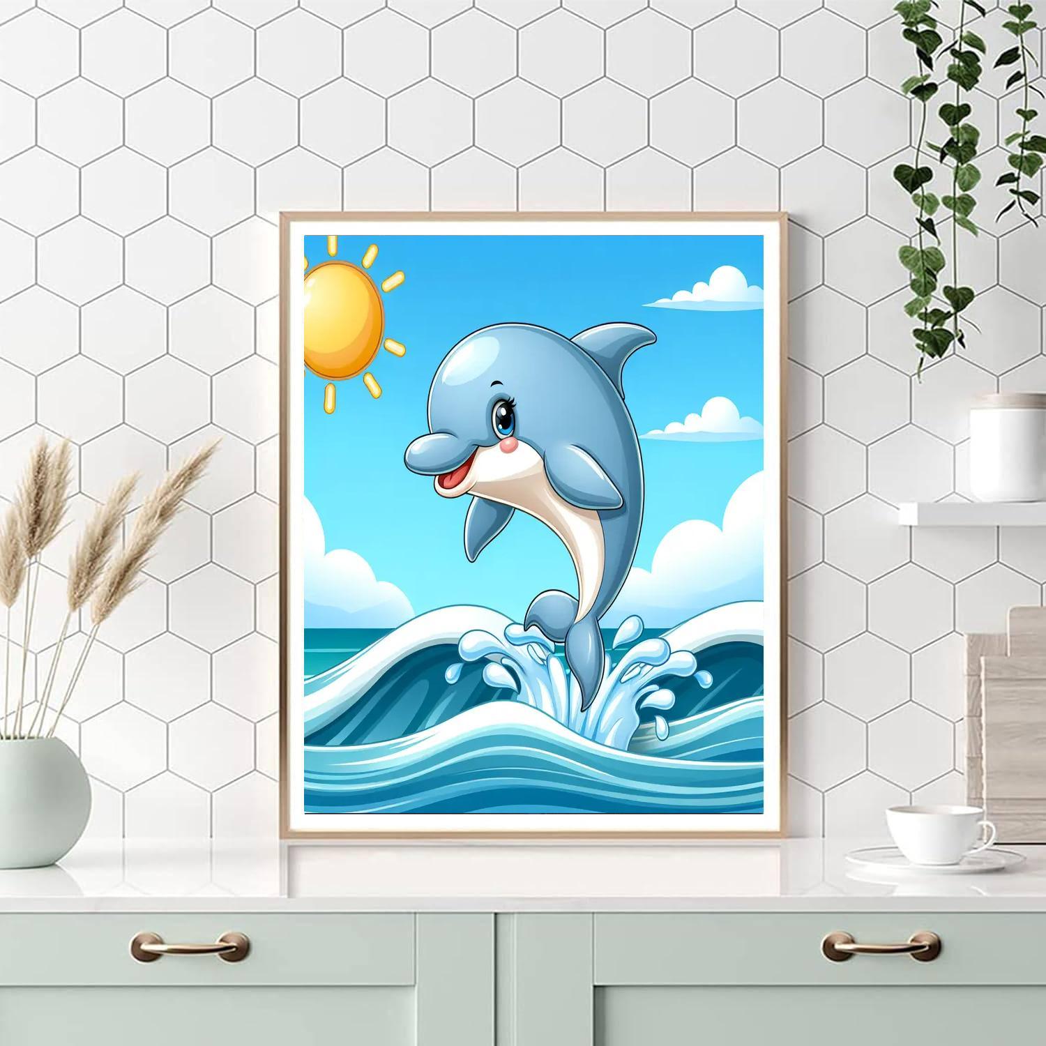 Curious Little Dolphin Paint By Number