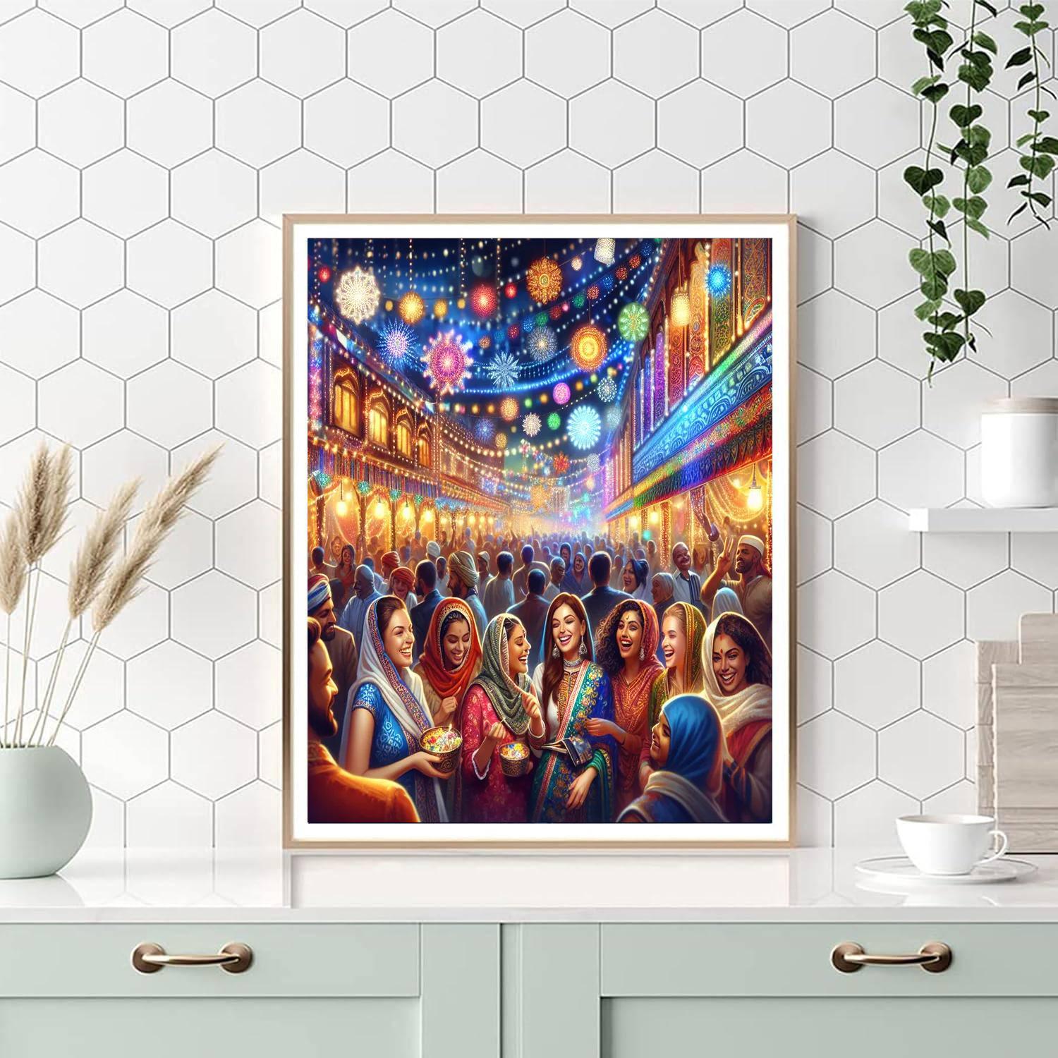 Joyful Festival Lights Paint By Number