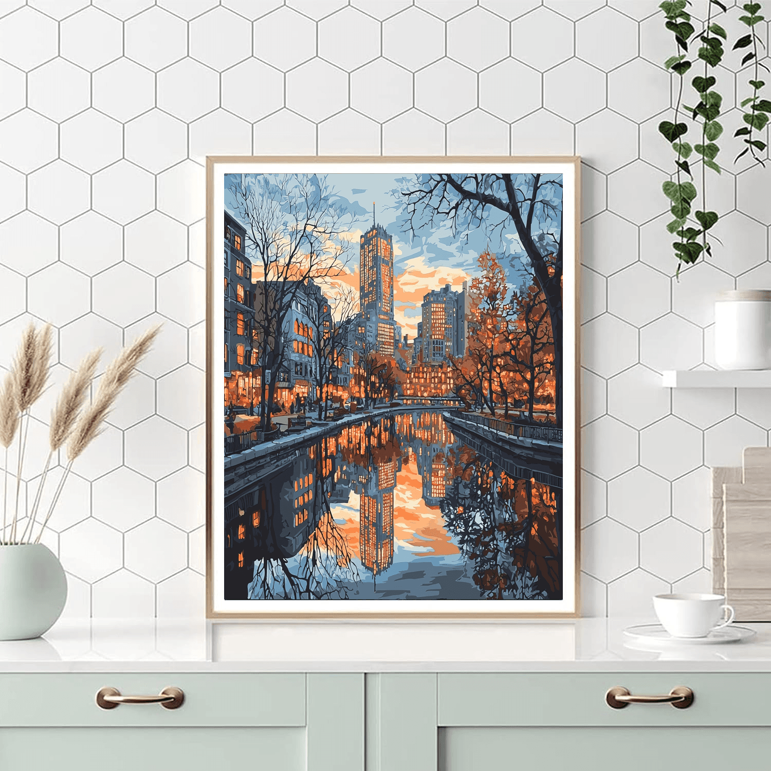 Edward Hopper Inspired City Reflections  Paint By Color