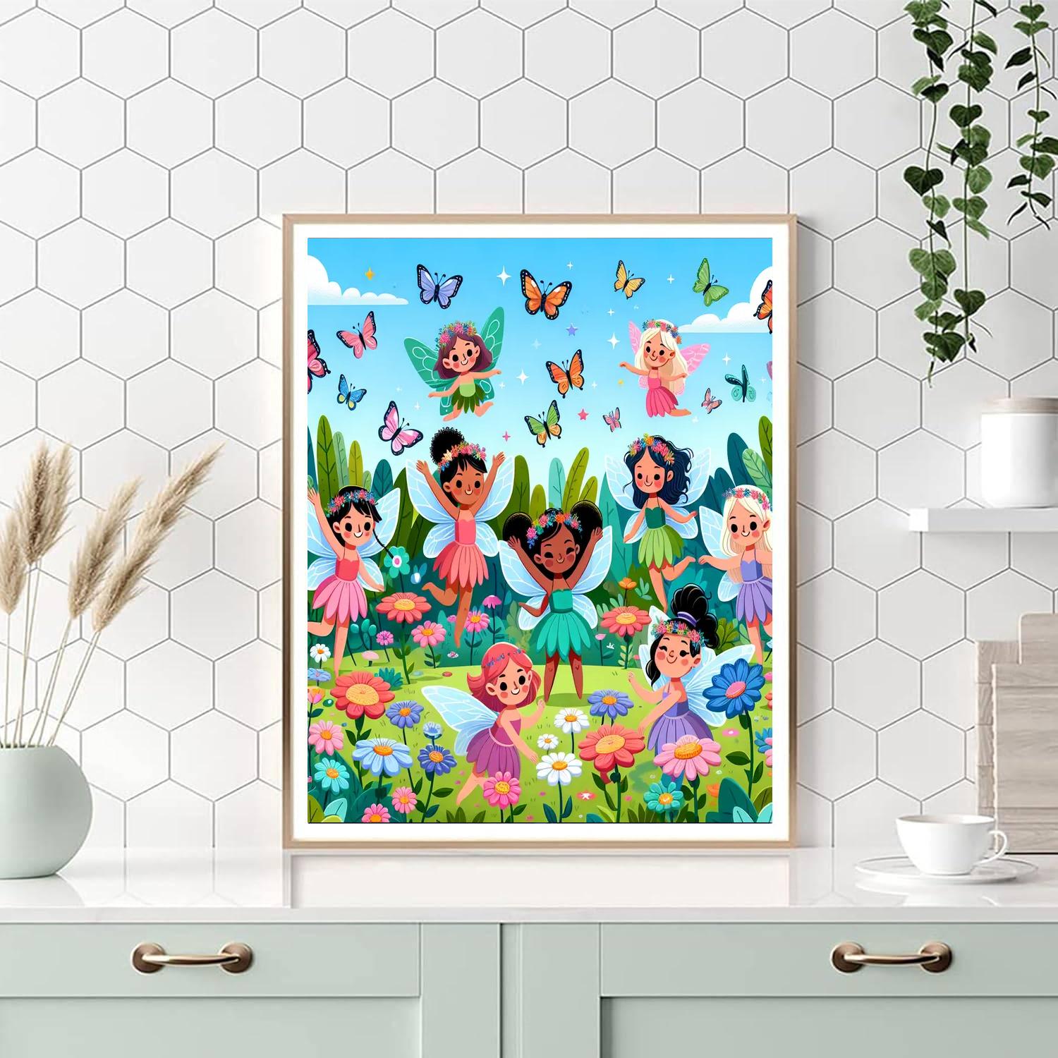 Fairyland Butterfly Garden Number Painting