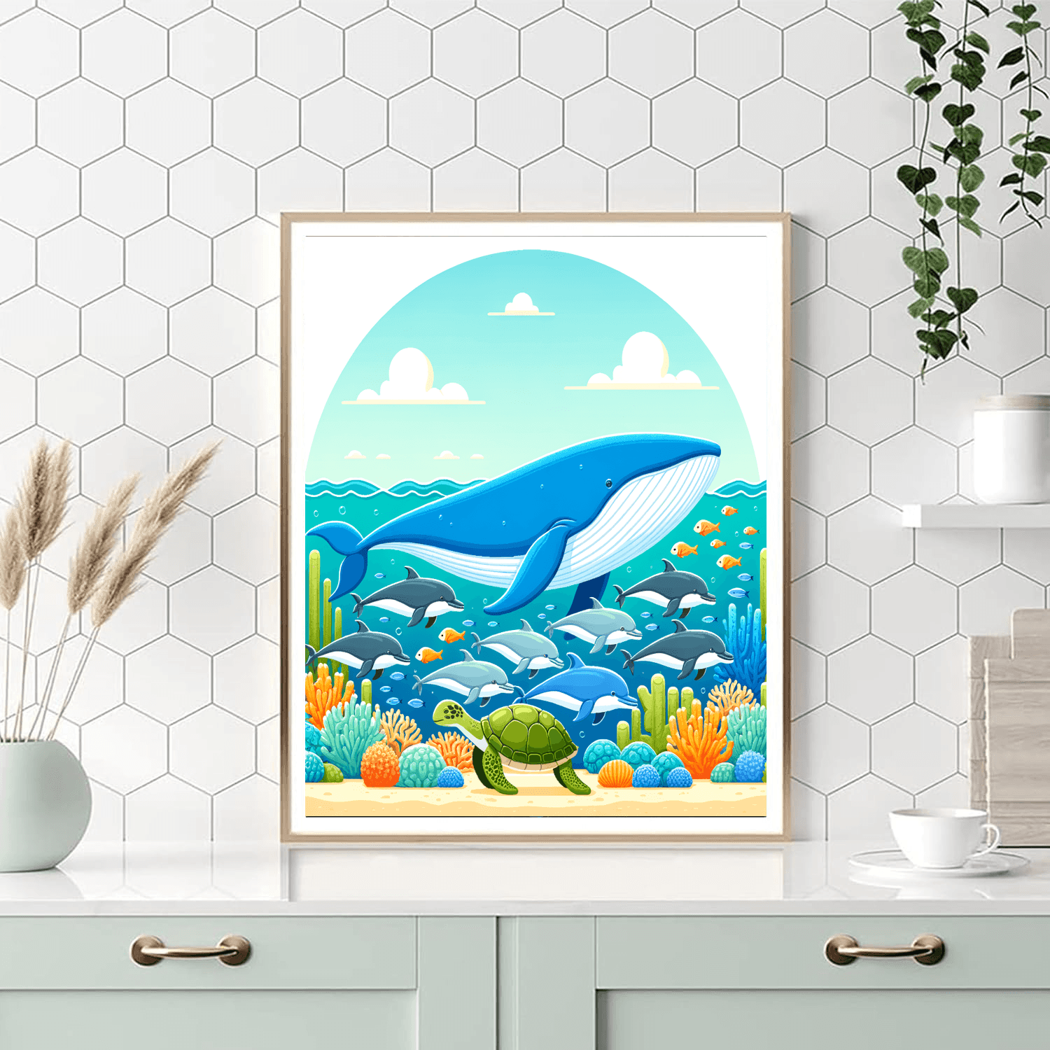 Whale's Ocean Symphony DIY Paint By Numbers