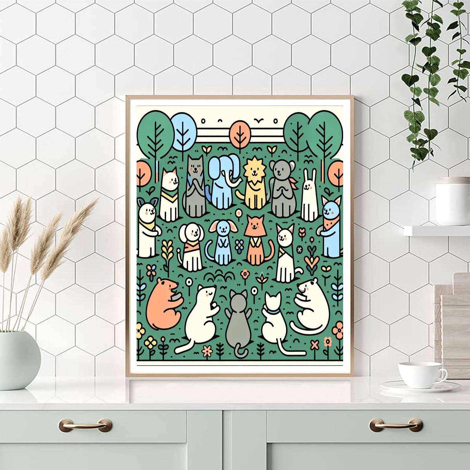Harmonious Garden Gathering Paint By Numbers Art