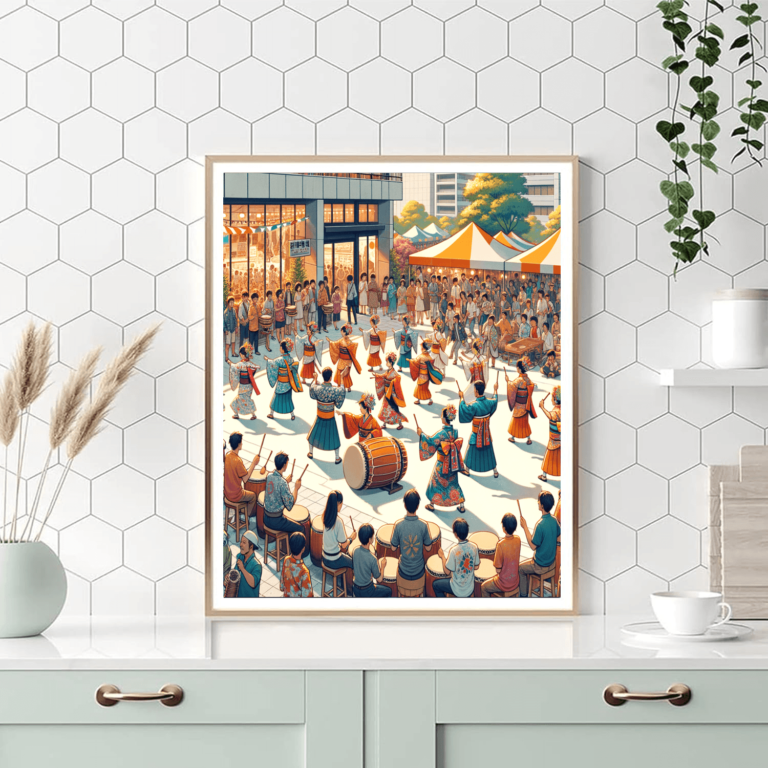 Okinawa Zento Eisa Matsuri Painting Number Kit