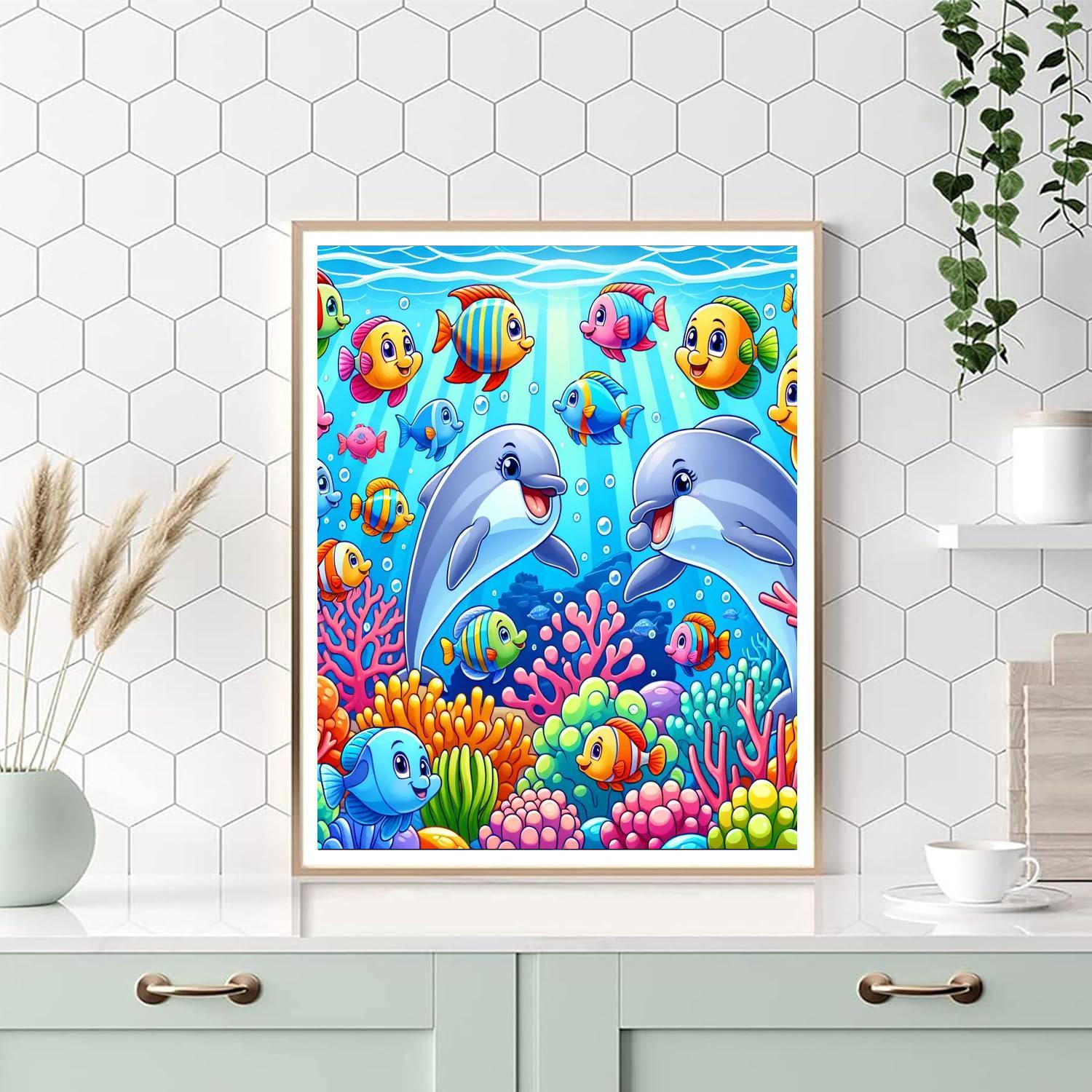 Vibrant Ocean Quest Number Painting