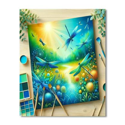 Dragonfly's Summer Dance Paint By Numbers Kits