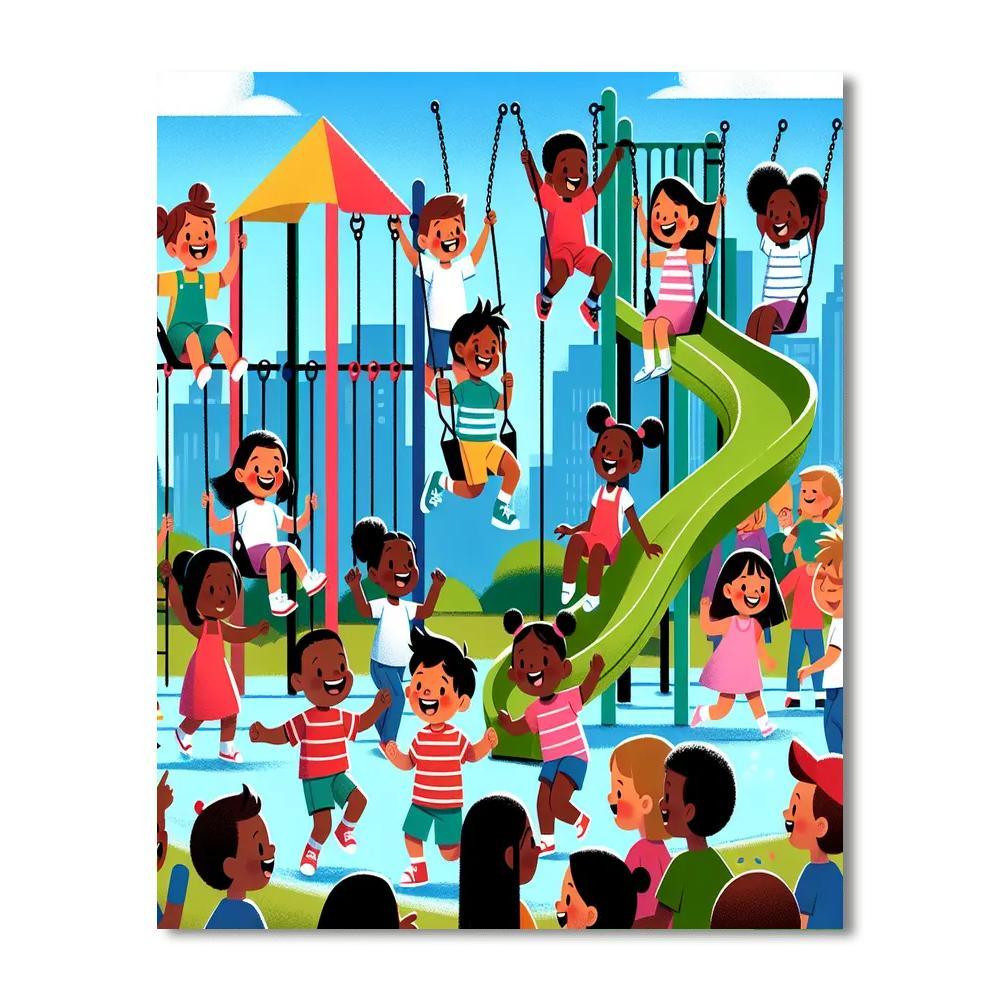 Charming Playgrounds Paint By Numbers Art