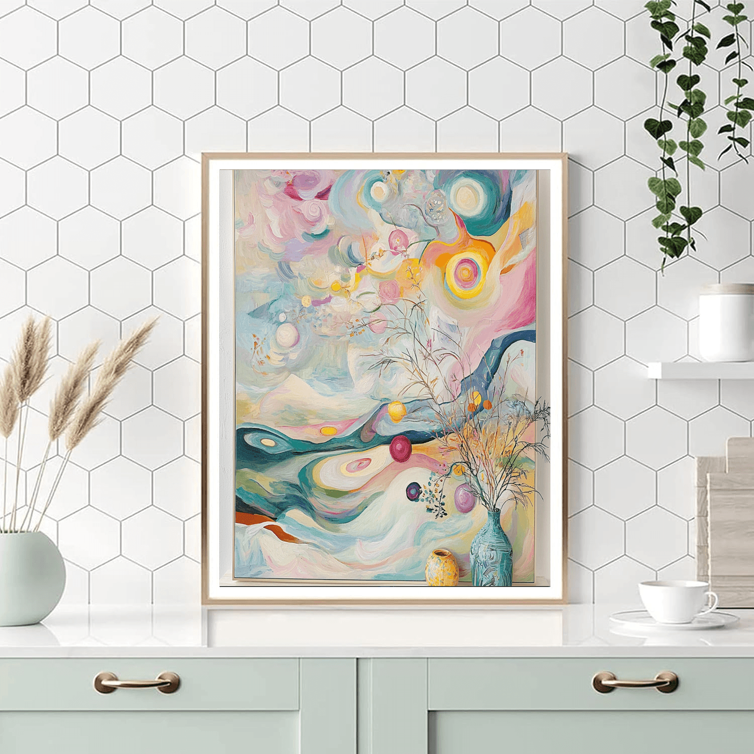 Wassily Kandinsky Inspired Pastel Reverie  Paint By Numbers Art