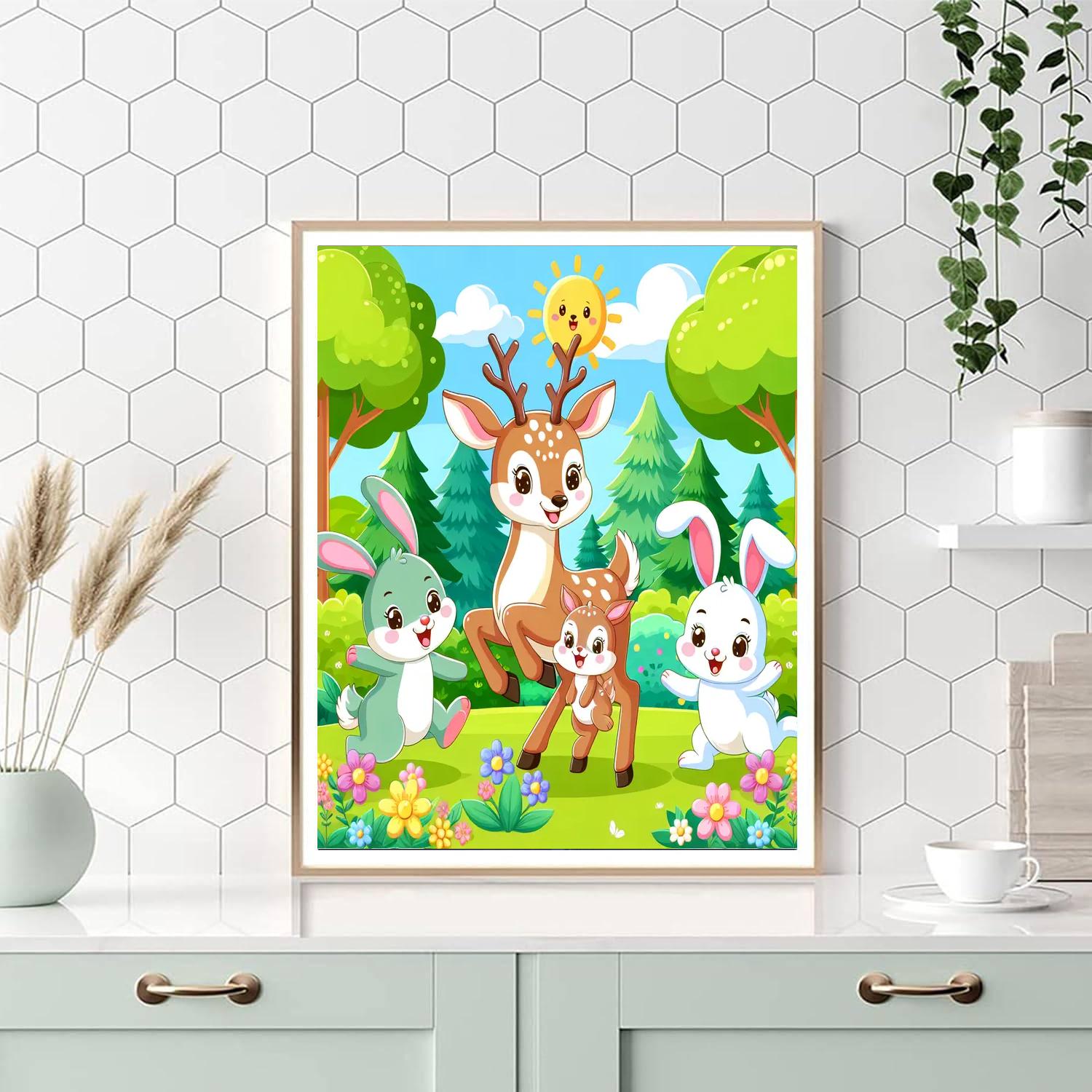 Sunny Day In The Forest Paint By Numbers Art