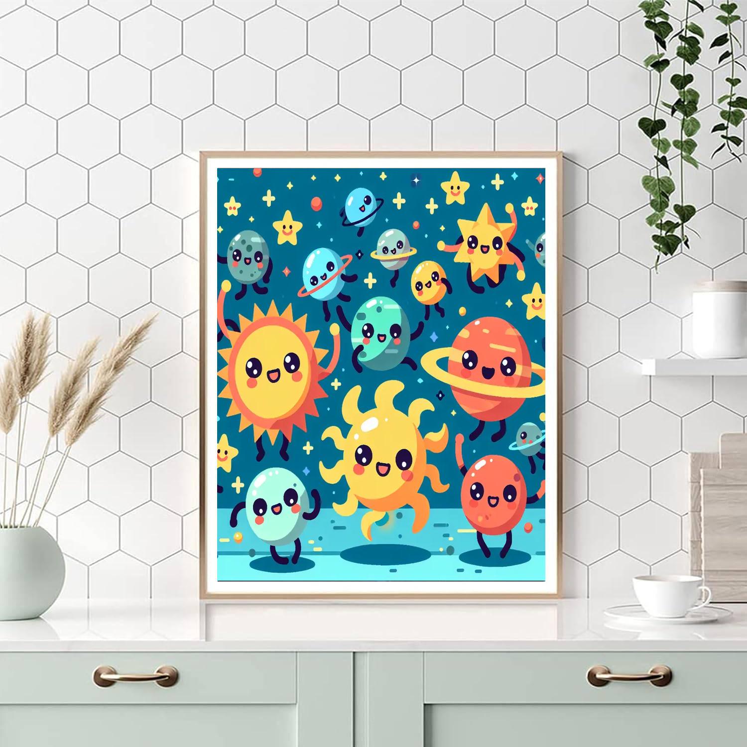 Sunshine In Space Paint By Numbers Art