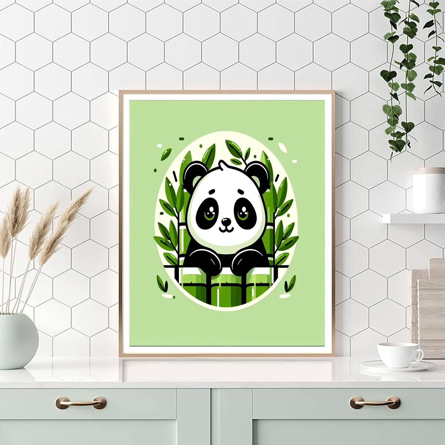 Curious Panda Painting Number Kit