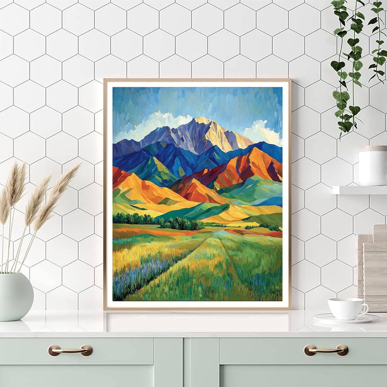 Paul Cézanne Inspired Abstract Mountain Dreams  Paint By Numbers Kits