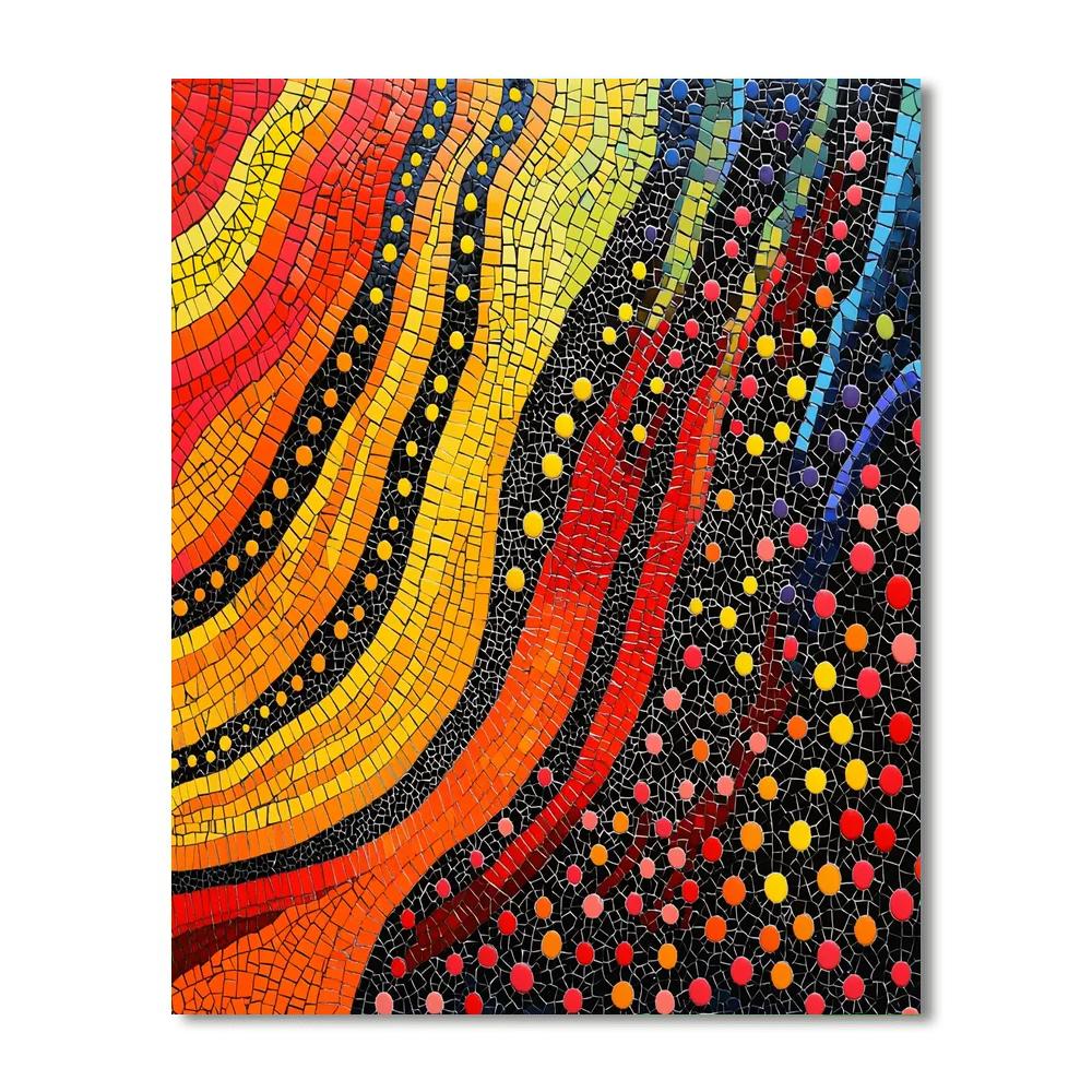 Yayoi Kusama Inspired Mosaic Of Infinity  Paint By Numbers