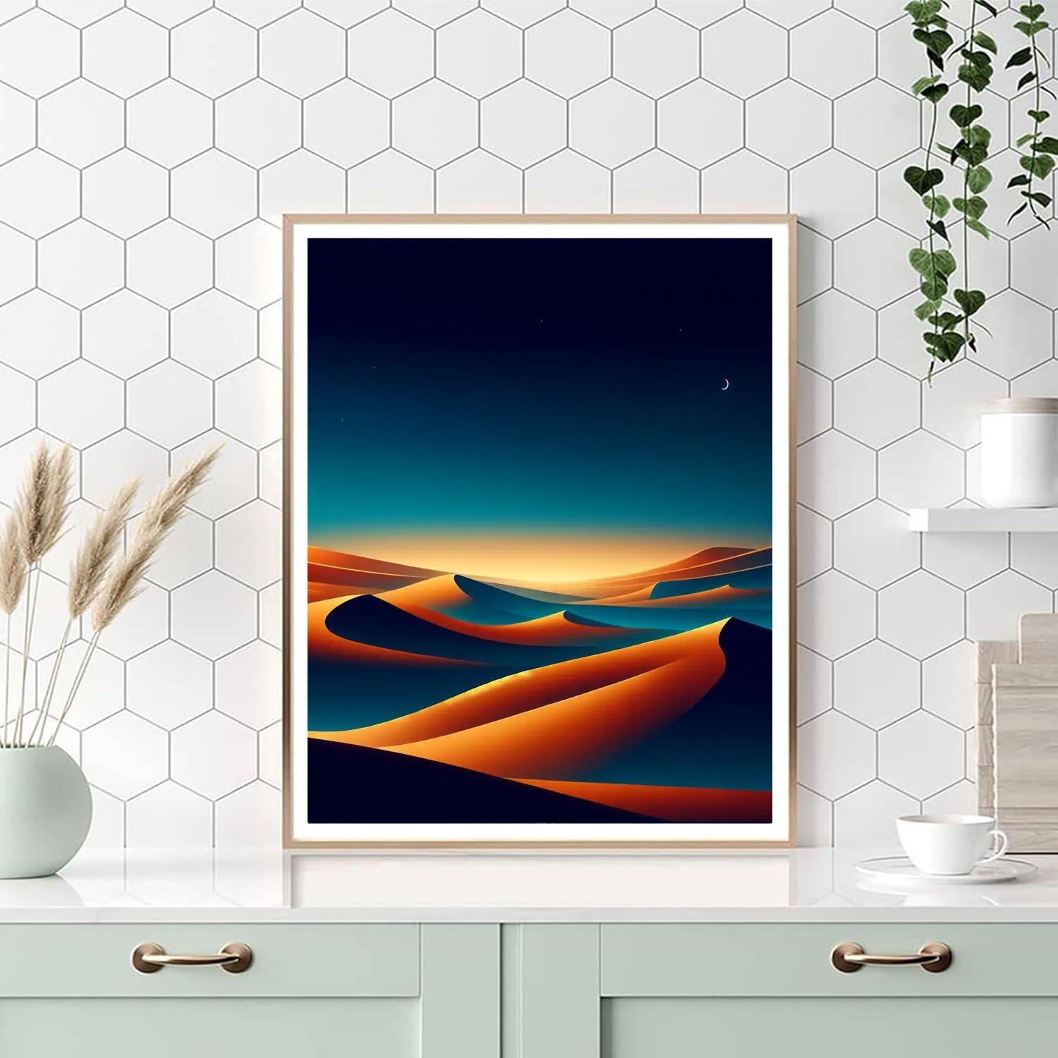 Meditative Desert Dunes Numbered Painting Kits