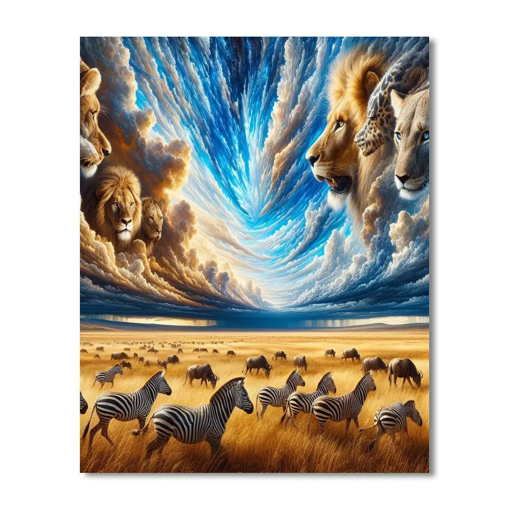 Serengeti Wildlife Expedition Numbered Painting Kits