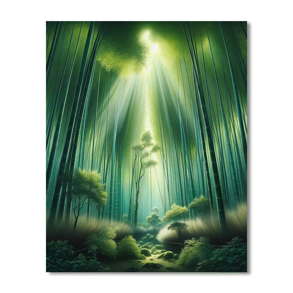 Meditative Bamboo Forest Numbered Painting Kits