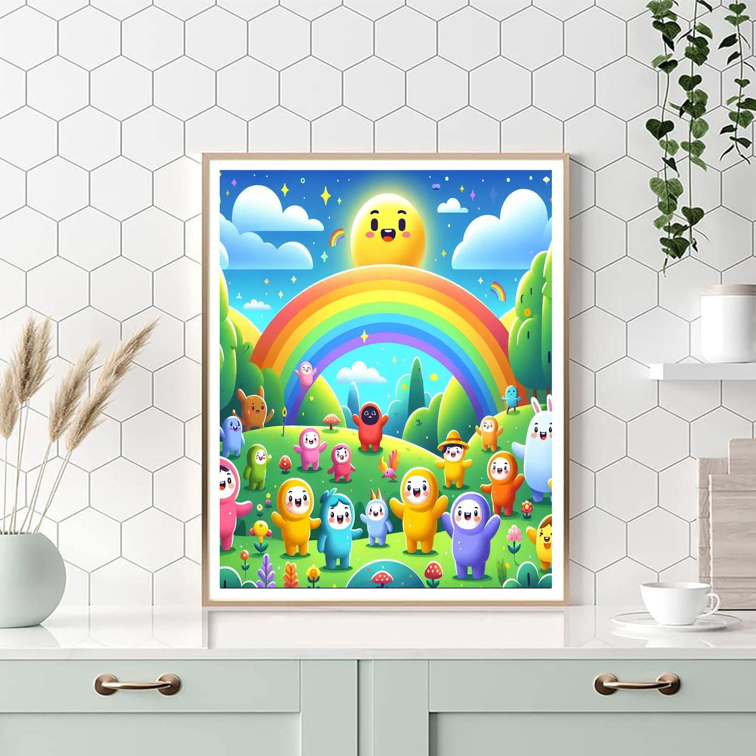 Gigantic Rainbow Adventure Painting Number Kit