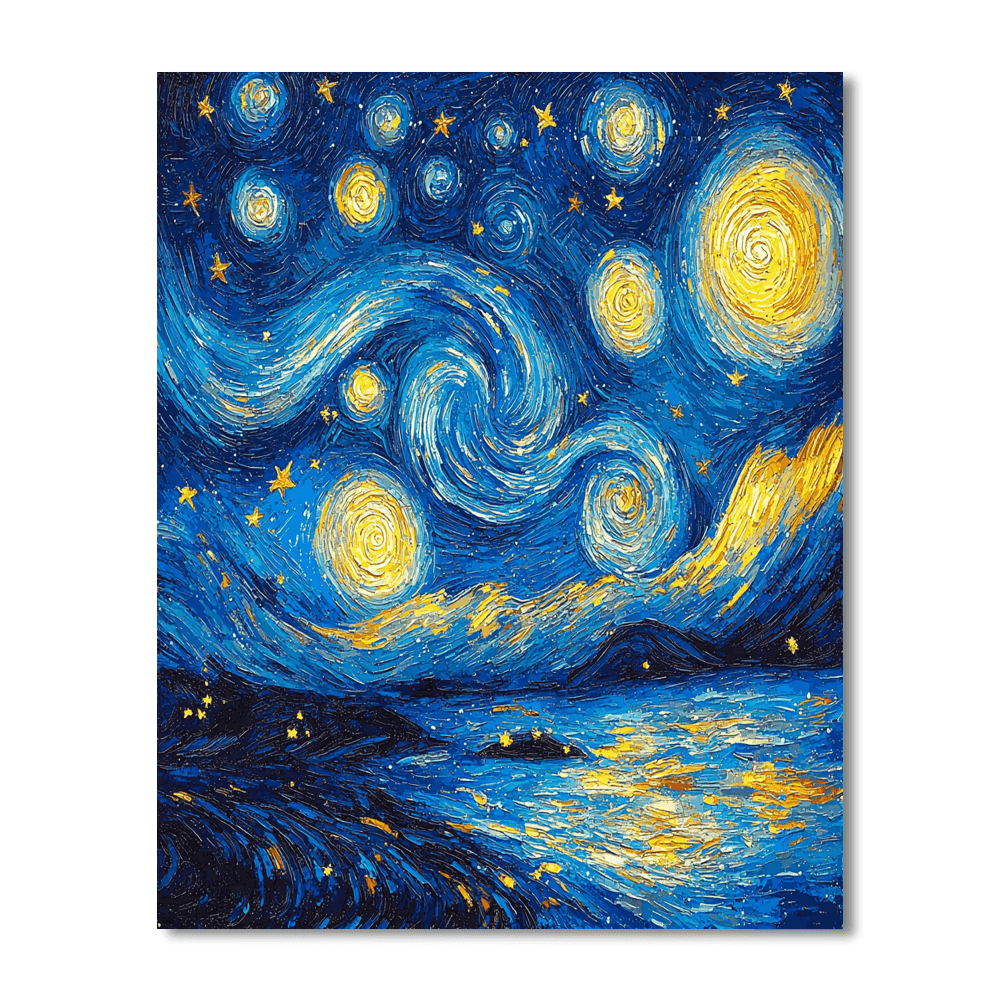 Vincent Van Gogh Inspired Starlit Skies  Paint By Number