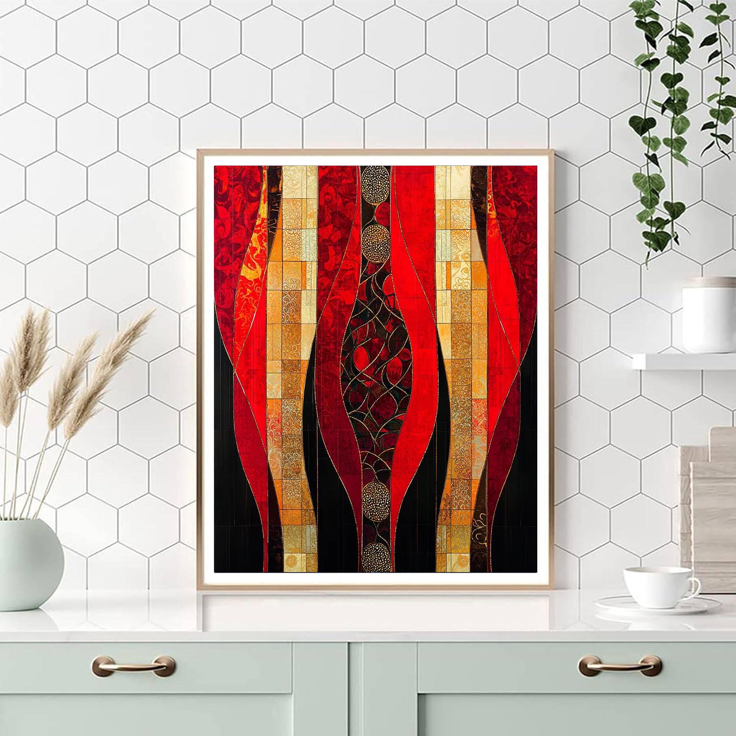 Gustav Klimt Inspired Luminous Connection  Paint By Numbers Kits