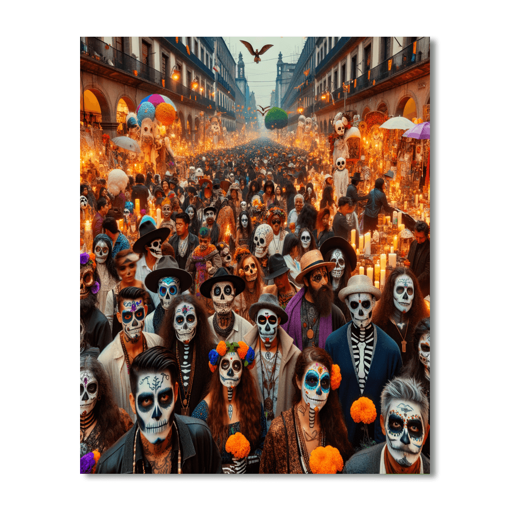 Día De Los Muertos - Mexico City, Mexico Painting By Numbers Kit