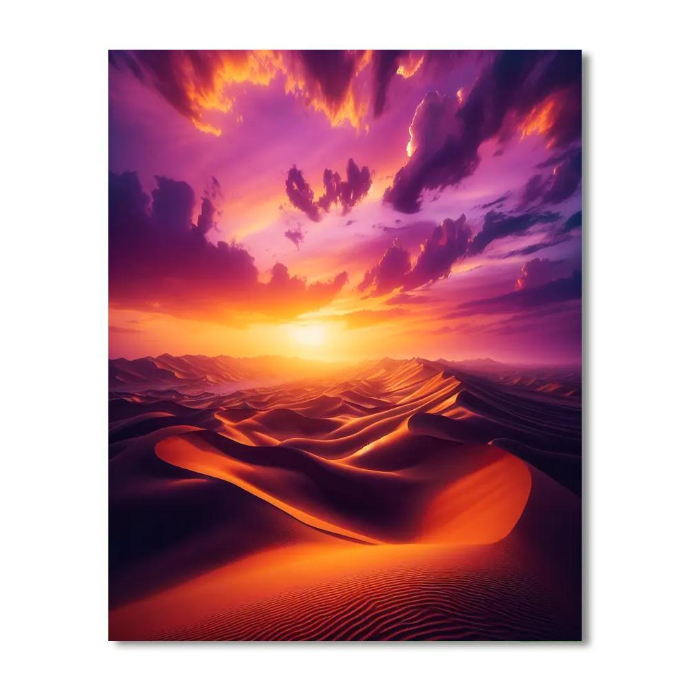 Mysterious Desert Sunset DIY Paint By Numbers