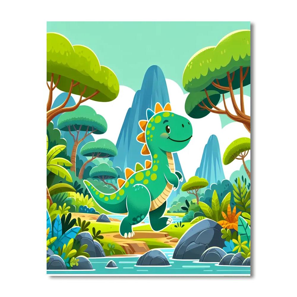 Adventurous Dino DIY Paint By Numbers