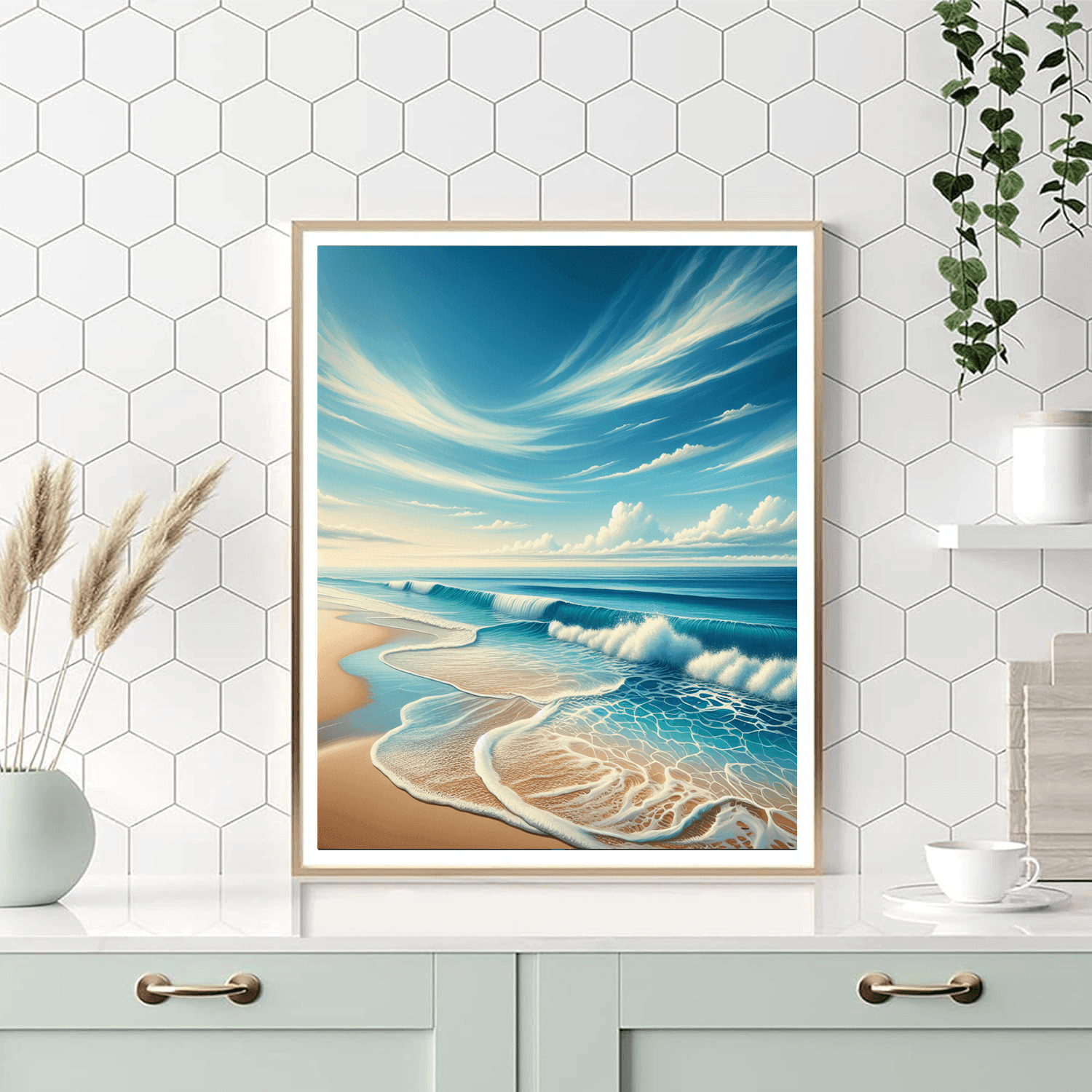 Gentle Waves On The Shore Numbered Painting Kits