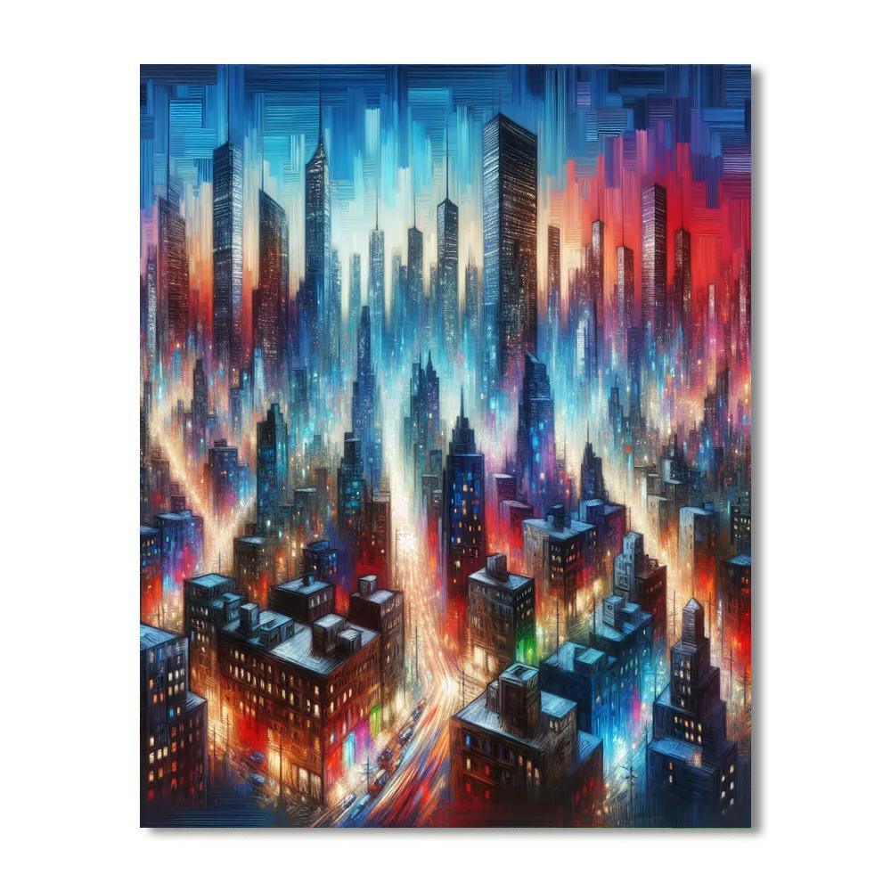 Dynamic Cityscape Vision Paint By Numbers Art