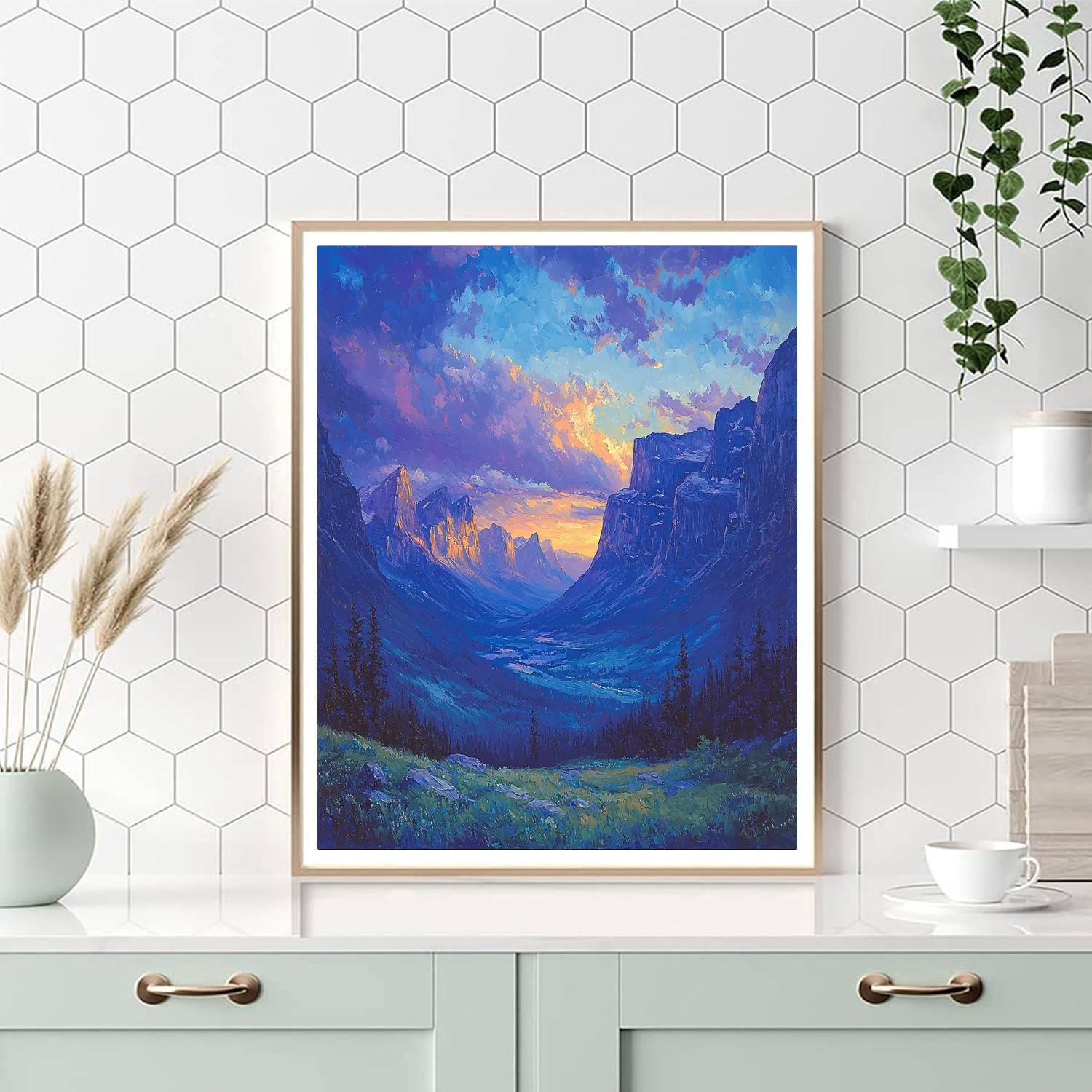 Albert Bierstadt Inspired Twilight Over The Mountains  Paint By Numbers