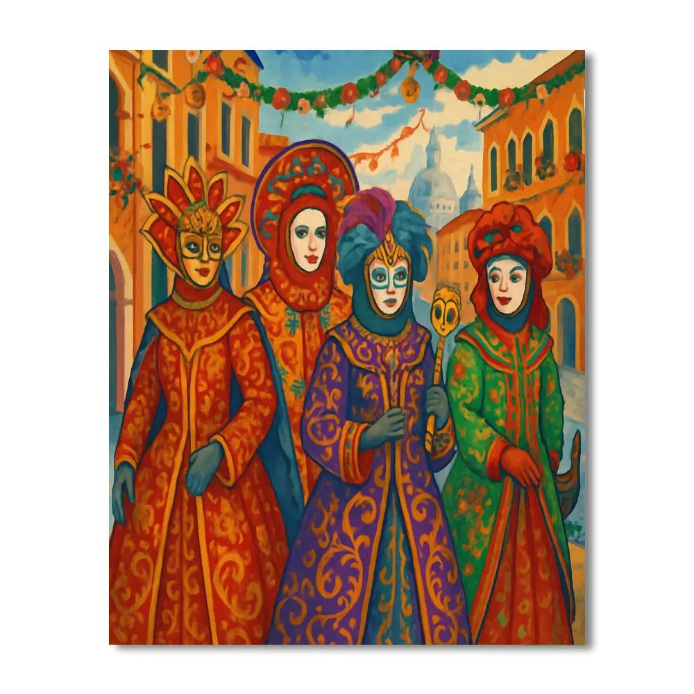The Venice Carnival - Venice Painting By Numbers Kit