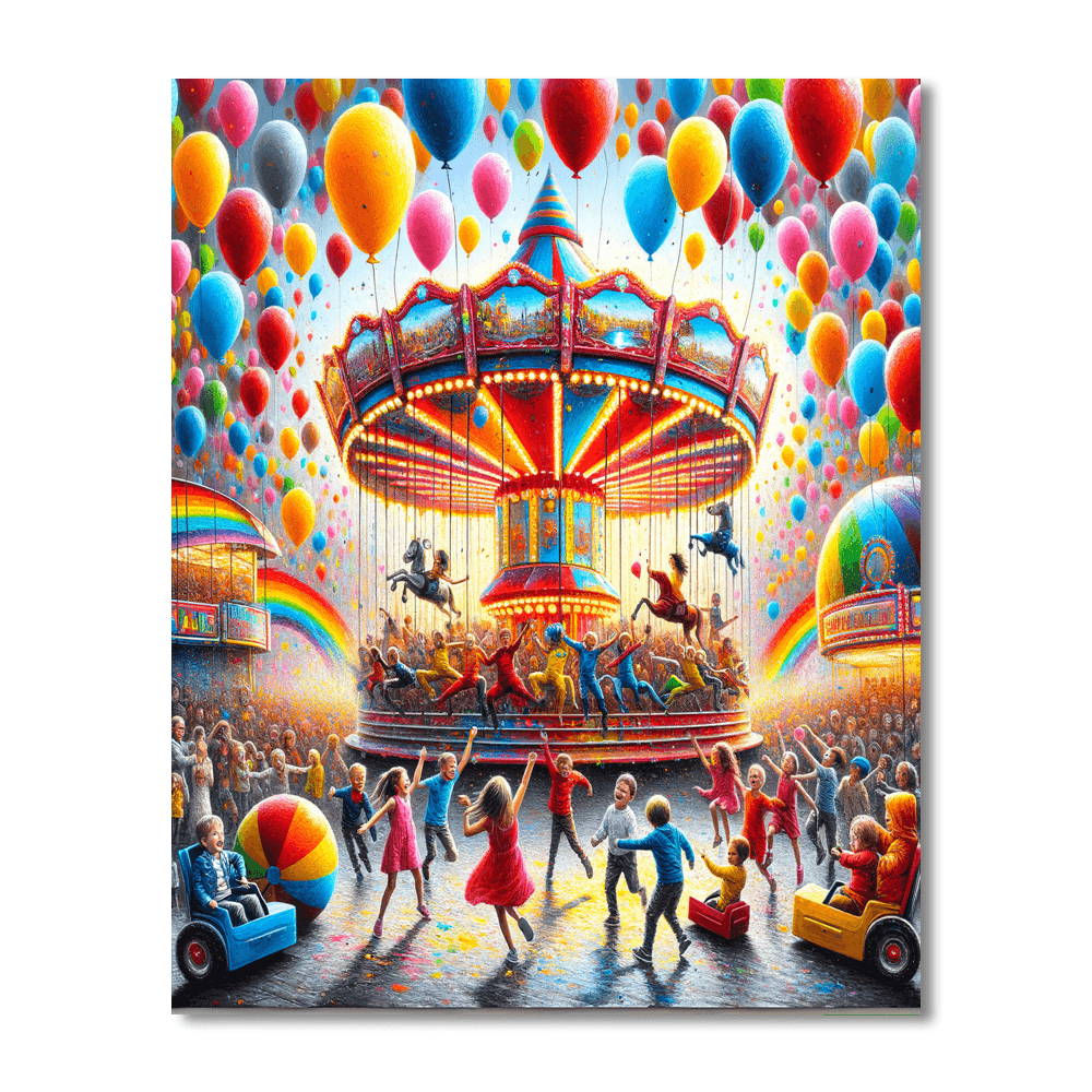 Charming Carnival Festivities DIY Paint By Numbers