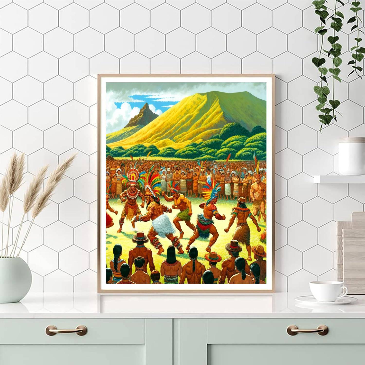 Tapati Rapa Nui - Easter Island Number Painting