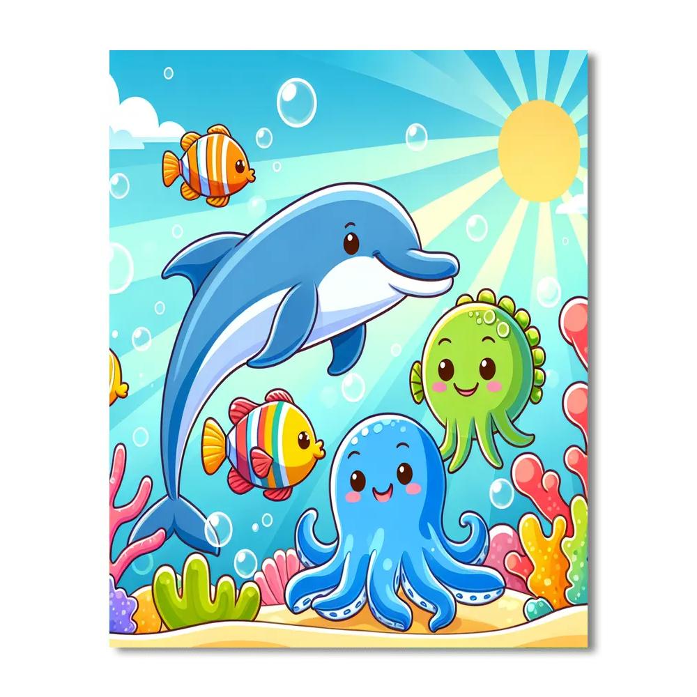 Happy Ocean Exploration Paint By Numbers