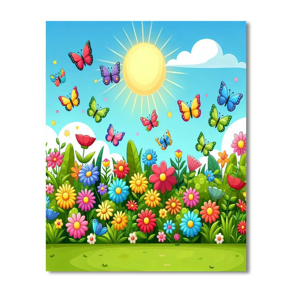 Breezy Butterfly Bonanza Paint By Number
