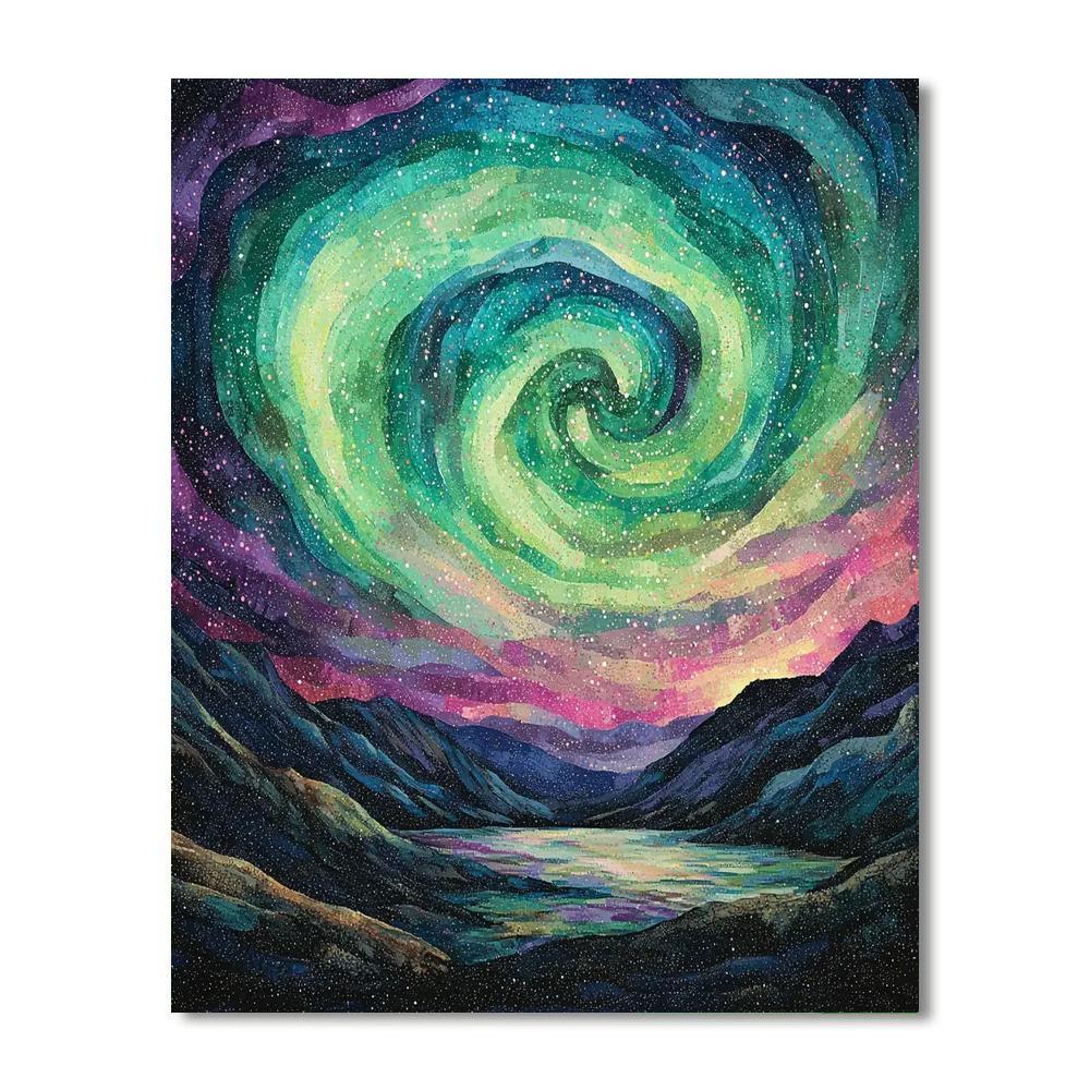 Georges Seurat Inspired Dazzling Aurora Skies  Paint By Numbers Kits