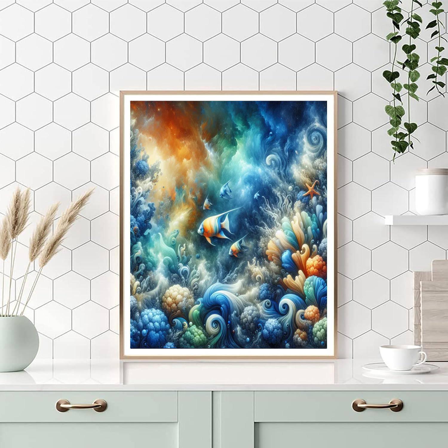 Dreamy Coral Reef Vista Paint By Numbers Art