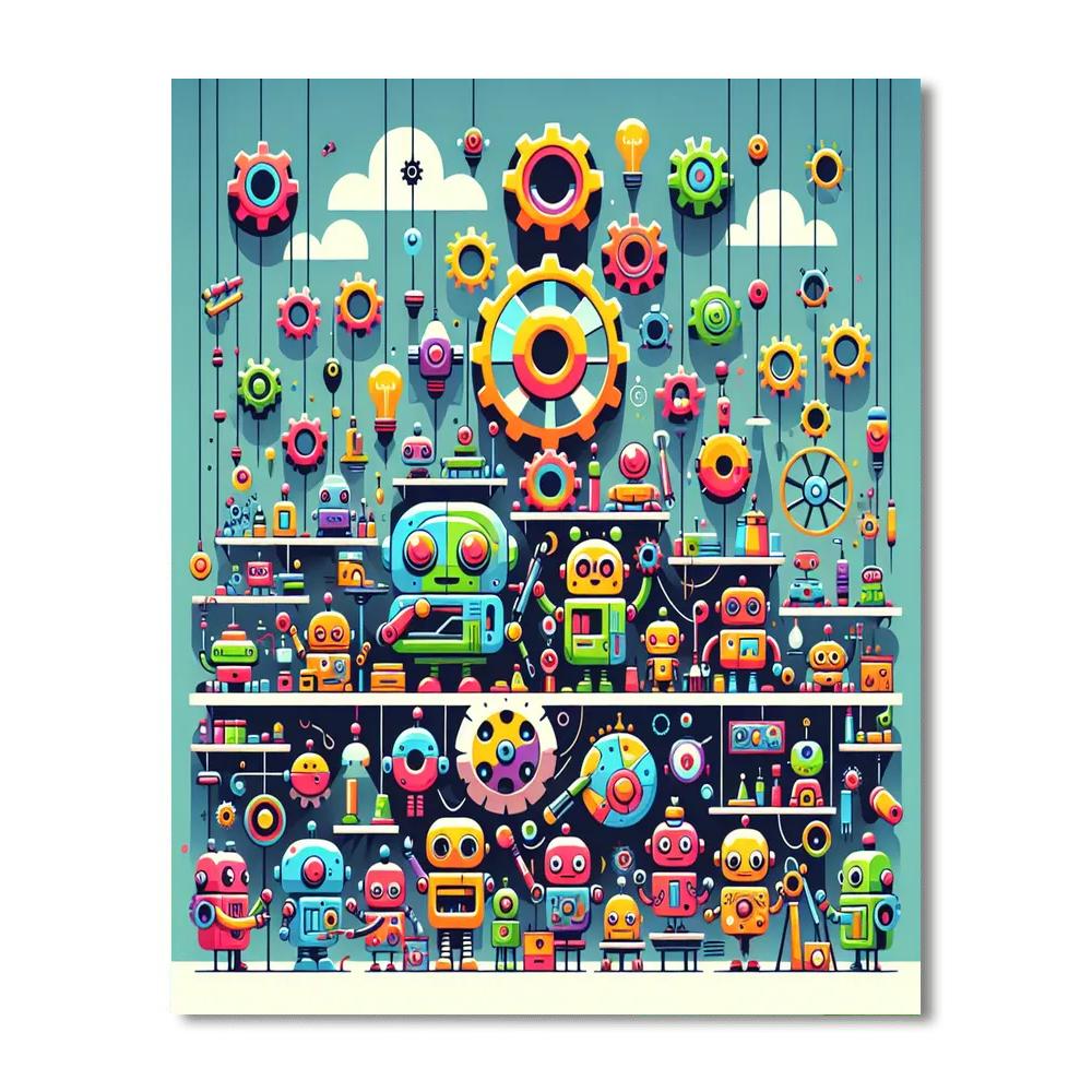 Robot Workshop Wonders DIY Paint By Numbers