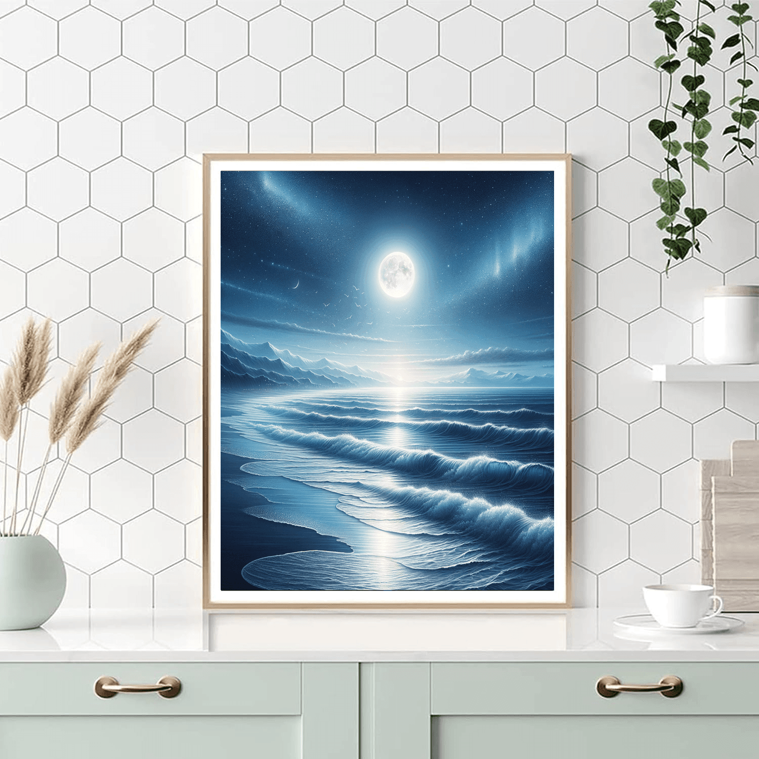 Celestial Ocean Waves Paint By Numbers Art