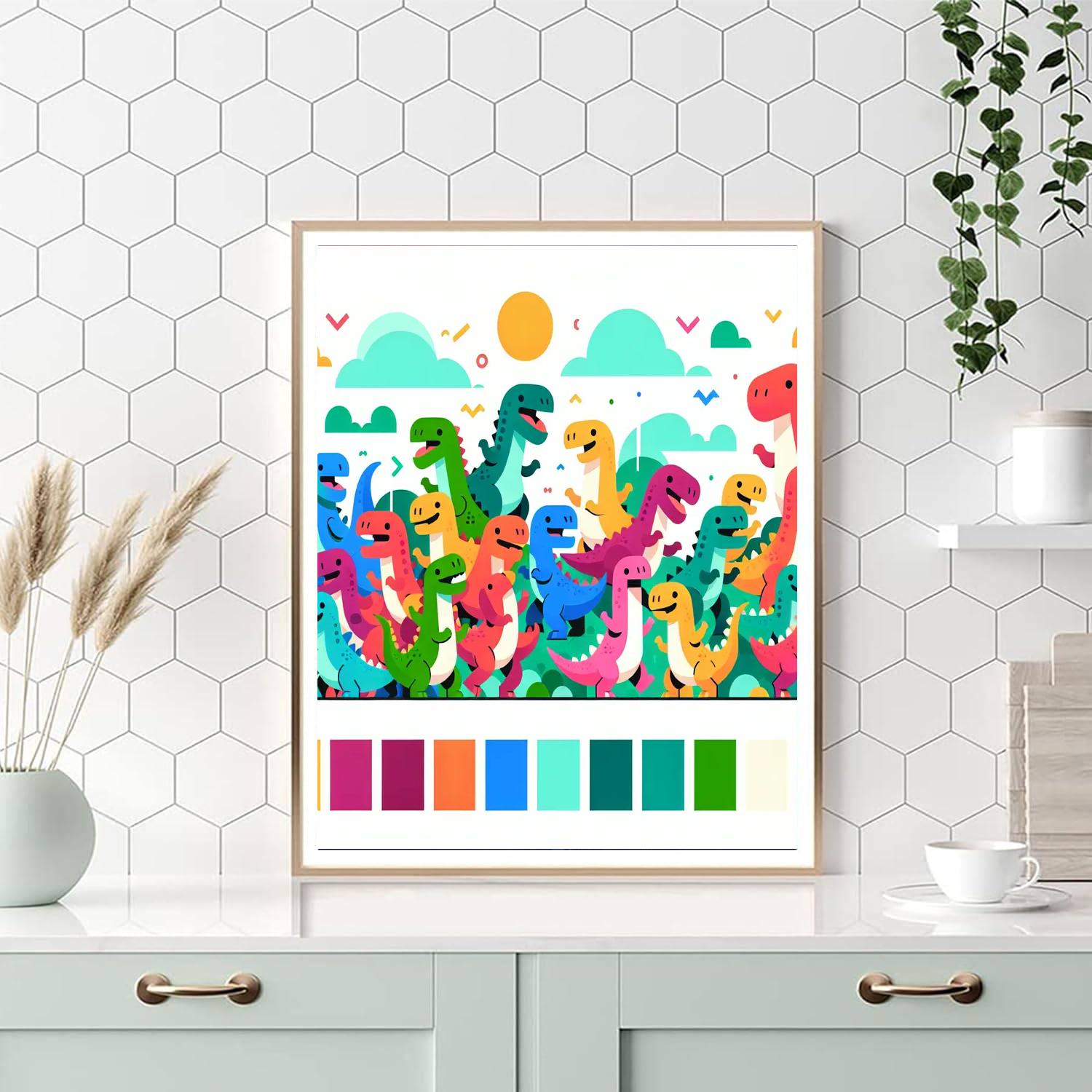 Dancing With Dinosaurs Paint By Number