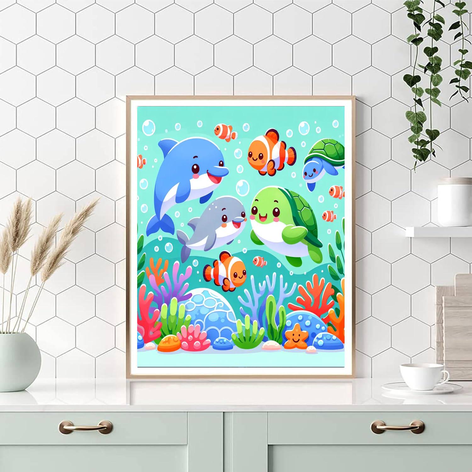 Colorful Sea Adventure Painting Number Kit