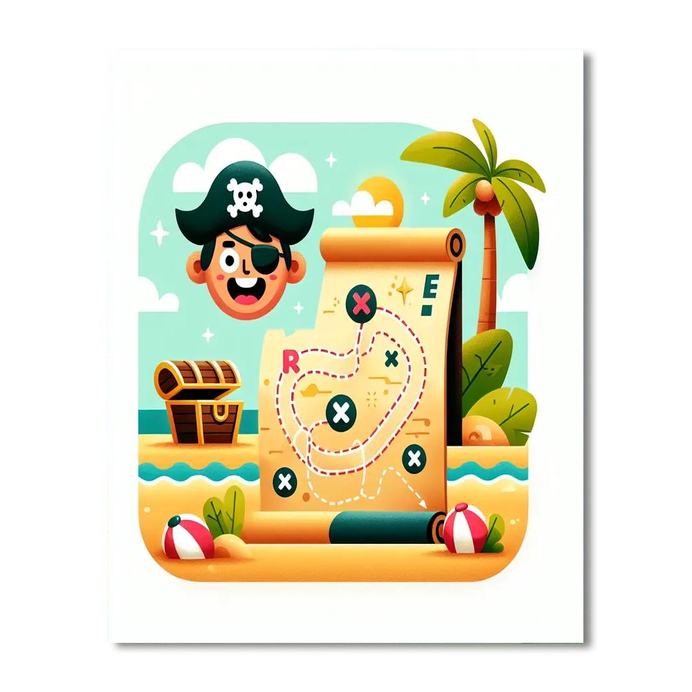 Pirate Cove Treasure Hunt Painting Number Kit