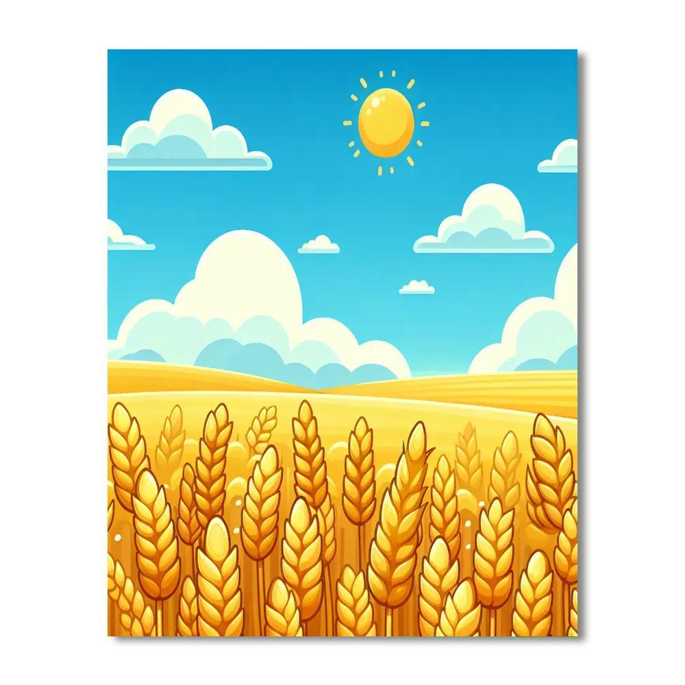 Windy Wheat Field Whirl Paint By Color