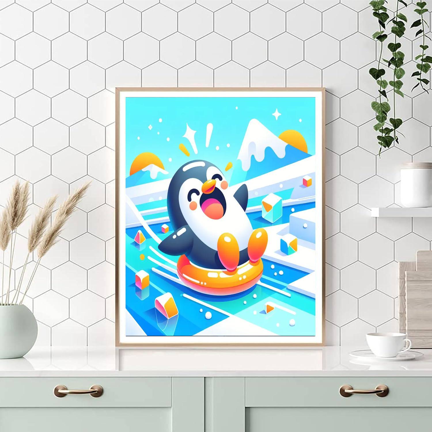 Giggling Penguin Paint By Numbers Kits
