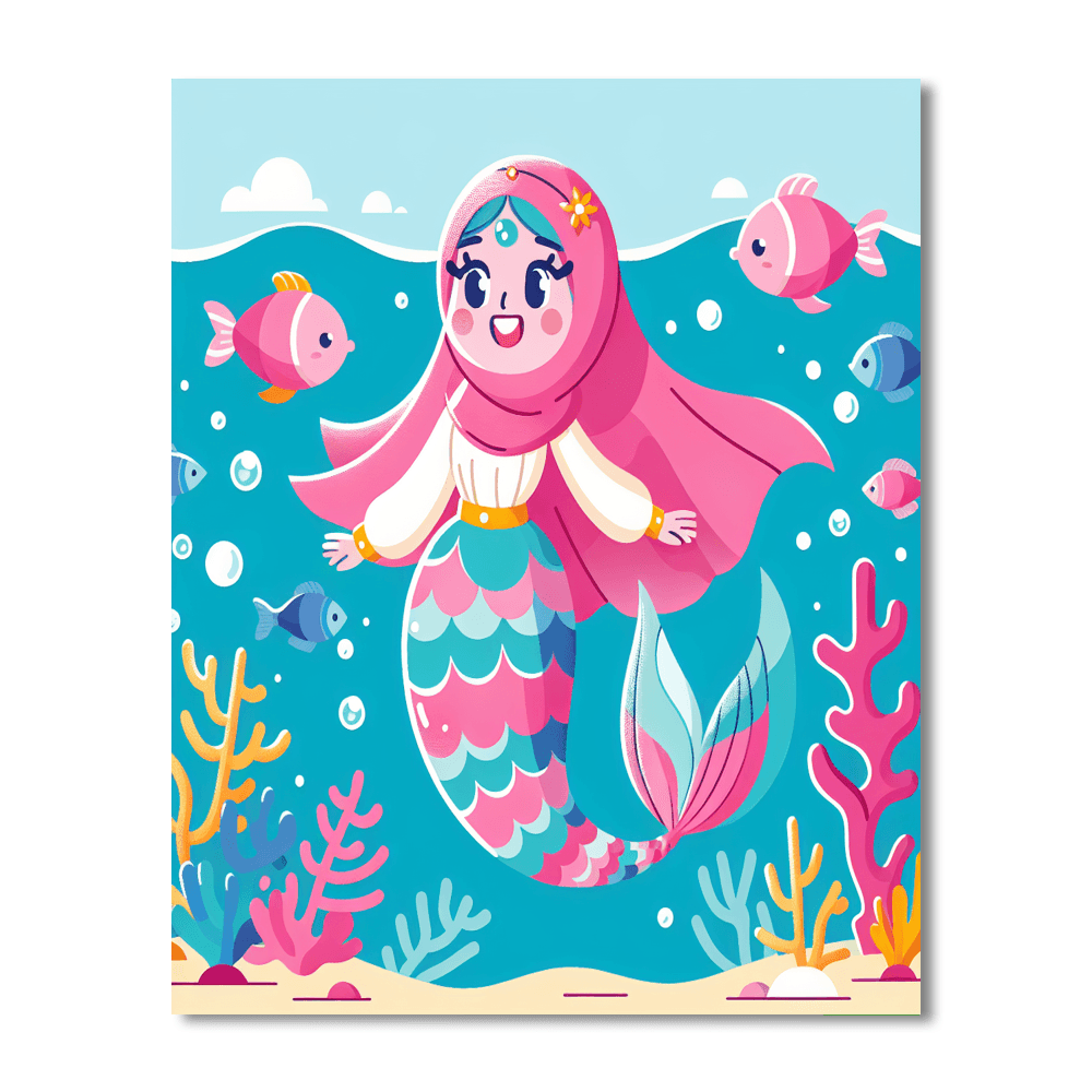 Delightful Mermaid Number Painting