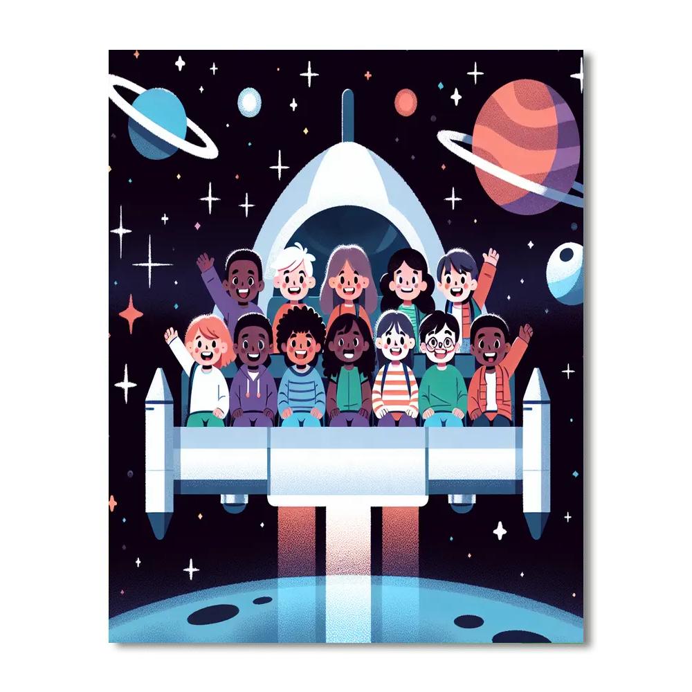 Space Shuttle Safari Paint By Color