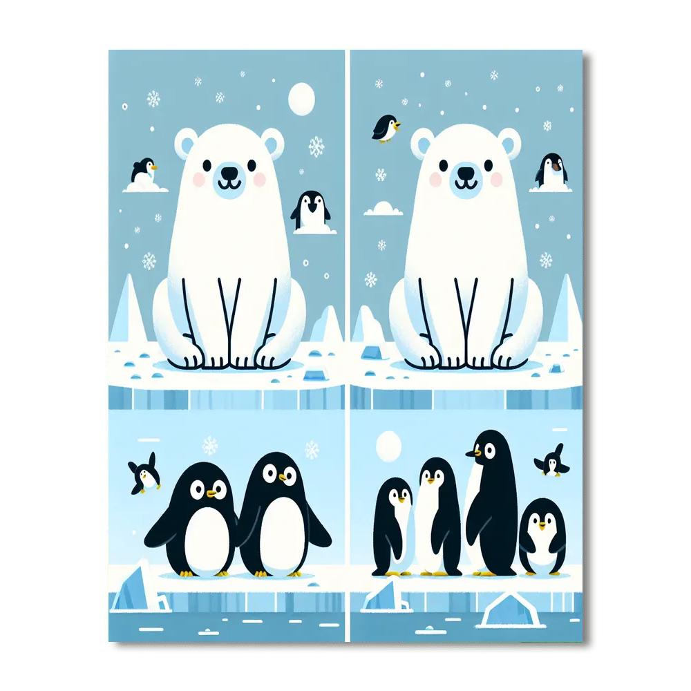Arctic Polar Pals Numbered Painting Kits