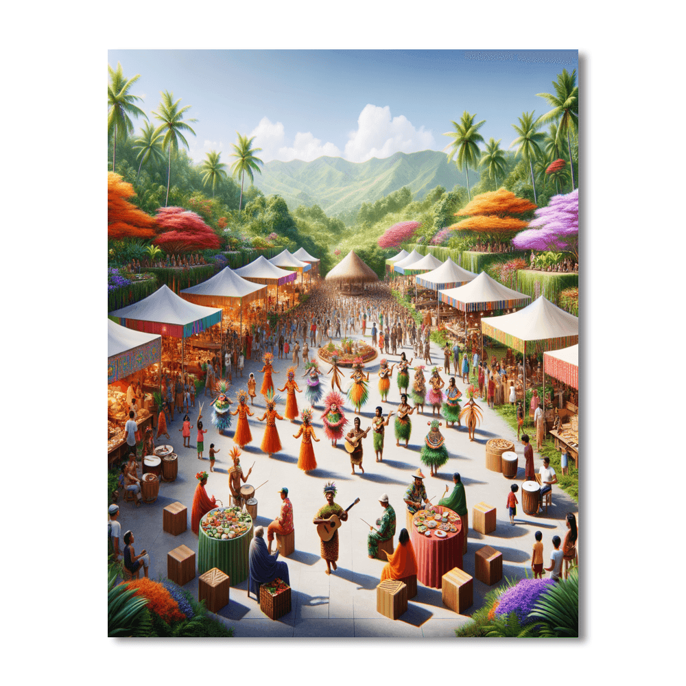 Festival Of Pacific Arts - Guam Painting By Numbers Kit