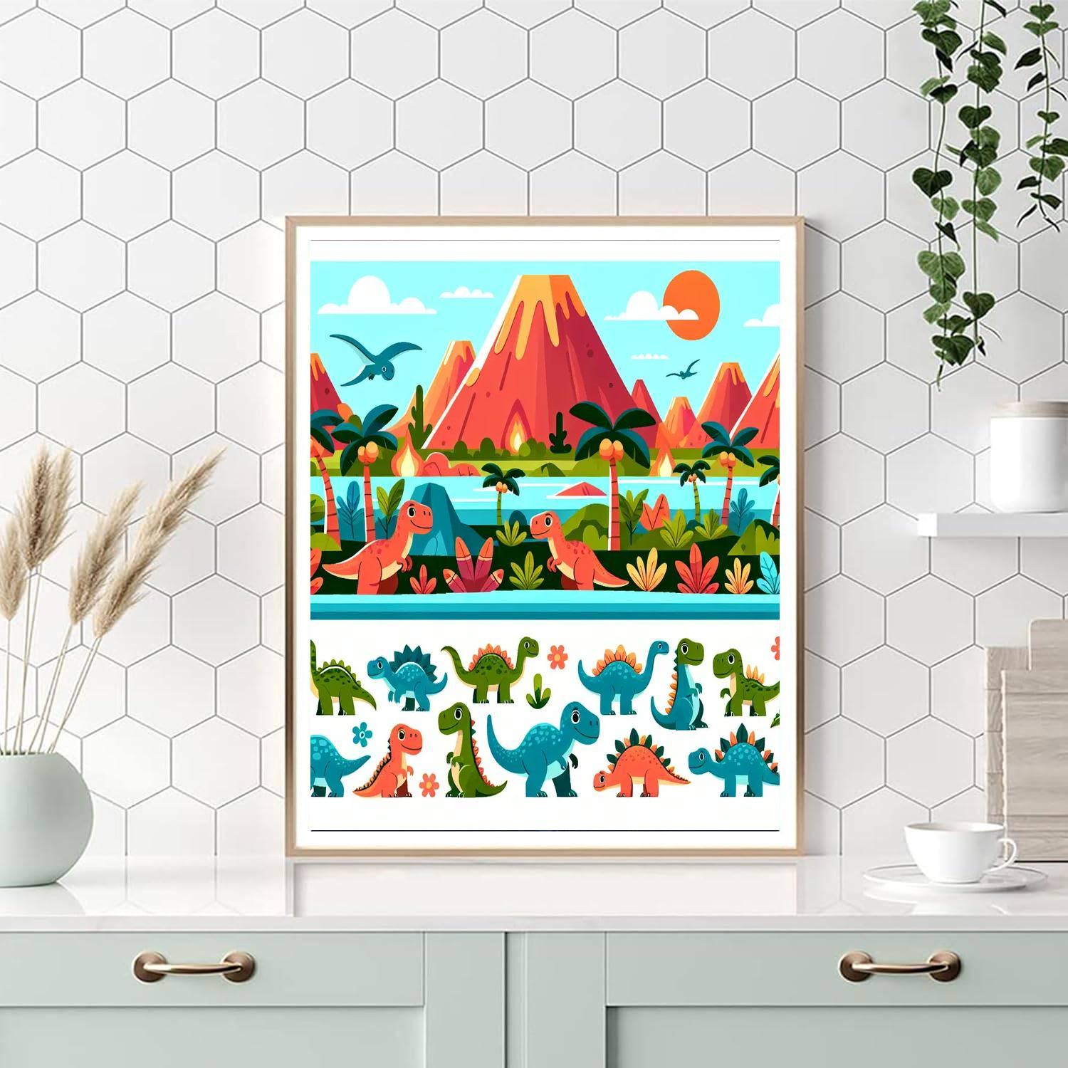 Dinosaur Discovery Time Paint By Color