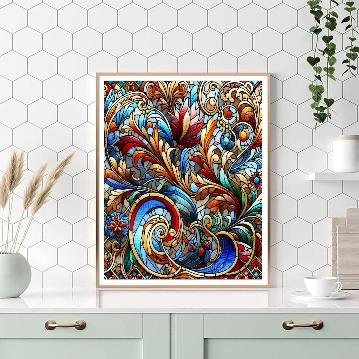 Stained Glass Splendor DIY Paint By Numbers